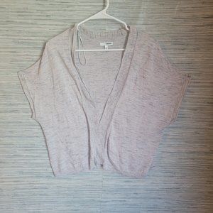 Sonoma Womens Short Sleeve Sweater Cardigan Gray Petite Large